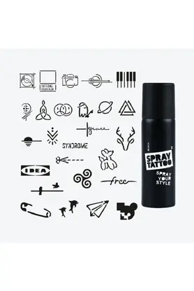 Ai̇rbrush Tattoo Stockholm Ci̇ty Pack Spray Tattoo Geçi̇ci̇ Dövme Seti̇ 26 Desen 1 Si̇yah Sprey