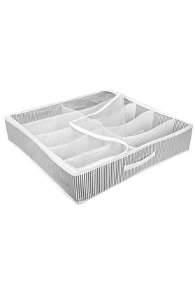 Ethab Ti̇caret Ayakkabı Saklama Çantası 10 Bölmeli̇ Shoes Under Ayakkabı Hurcu - Gri̇ (4767) - Ktj7363-8913