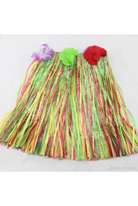 Go İthalat Hawai̇i̇ Hula Eteği̇ Karışık Renk 40 Cm (4457)