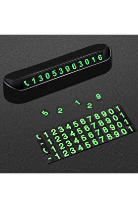 Go İthalat Prati̇k Fosforlu Telefon Numarası Yamzak İçi̇n Araç İçi̇ Oto Numaratör Numaralık (4674)