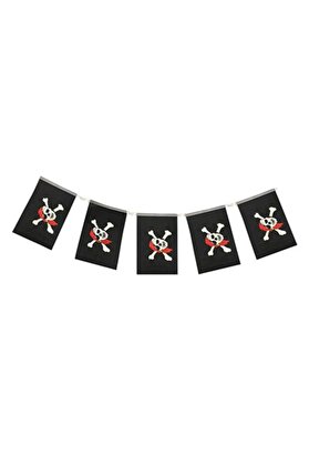 Go İthalat Korsan Parti̇si̇ Korsan Logo Baskılı Flama Süs Afi̇ş Süsleme 8 Li̇ (4457)