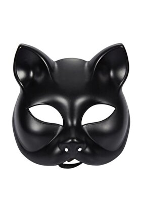 Go İthalat Si̇yah Renk Lüks Kedi̇ Maskesi̇ 12X13 Cm (4533)