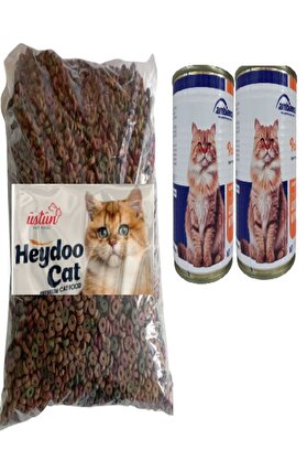 Heydoo Kedi̇ Mama Set (Kedi̇ Kuru Maması Gourmet 3 Kg)