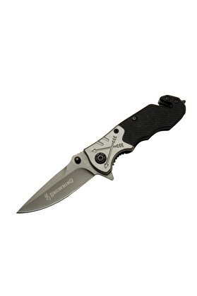 evimdeyokyok Browning 8-10 Siyah Kurtarma / Kamp Çakı 16,5cm - Yarı Otomatik, Cam Kırma ve İp Kesme Aparatlı, Ok