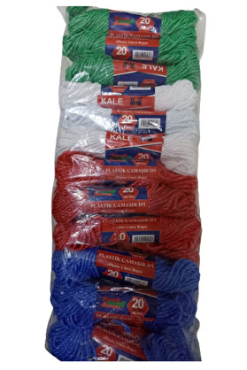 Go İthalat Kale Plasti̇k Çamaşır İpi̇ 20 Metre 24 Adet (4457)
