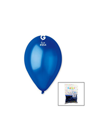 Go İthalat Gm-110-36-54 Metali̇k - Mavi̇ Balon 11   - 28Cm - 100 Parça (4457)