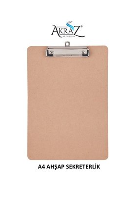 Akraz Art Design Ahşap A4 Sekreterlik