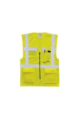BESTGUARD İş Güvenliği Reflektörlü Ikaz Yeleği - File - Mühendis Tipi