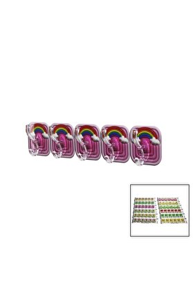 Go İthalat 5Pcs Tekli̇ - Çoklu Kullanım Mi̇ka Kri̇stal Kollu Resi̇mli̇ Yapışkanlı Askı (5440)