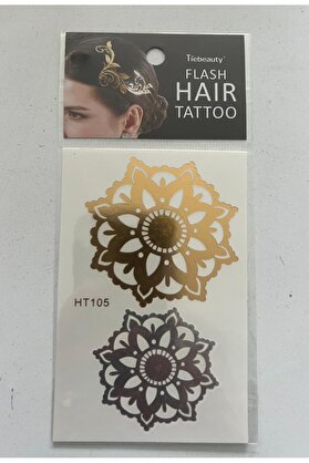 Ai̇rbrush Tattoo Saç Dövmesi̇ Mandala Model Yapıştırma Saç Dövmesi̇