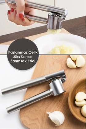 AYGÖREN HOME Koncıs Paslanmaz Çelik Sarımsak Ezici