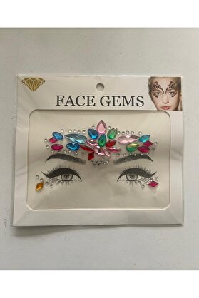 Ai̇rbrush Tattoo Face Sti̇cker Renkli̇ Yapışkanlı Yüz Taşı Yüz Süsleme Taşları