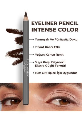 Alix Avien Suya Dayanıklı Yoğun Pigmentli Kremsi Kolay Sürüm Kahverengi Göz Kalemi - Eyeliner Pencil Brown
