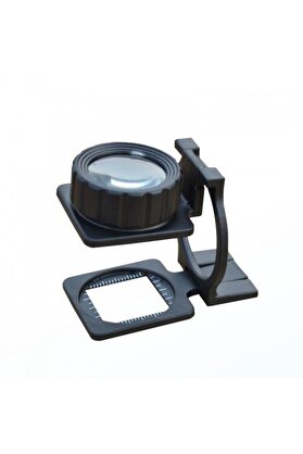 evimdeyokyok Tekstilciler Için Kumaş Kontrolü Büyüteç Katlanan Metal 15x Büyütme Tdrtr