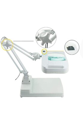 evimdeyokyok 5x 10x Büyüteç - Led Işıklı Süper Parlak Enerji Tasarruflu Masa Lambası Lt-861 Tdrtr