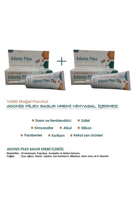 Adonis Pilex Yoğun Onarıcı Bitkisel Bakım Kremi H.emoroid / B.asur İçin - Çatlak Şişlik ve Acı Hissine Karşı Rahatlatıcı