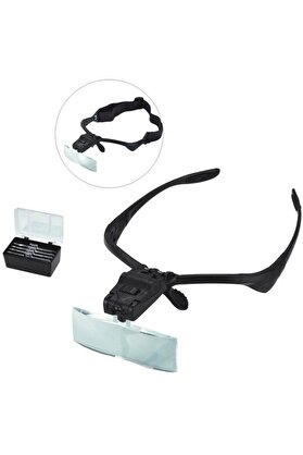 evimdeyokyok Işıklı Gözlük Büyüteç - 5 Farklı Lens 9892b Tdrtr