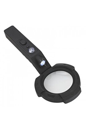 evimdeyokyok 7 Led Aydınlatma Fener Pusula 4x Büyütme Okuma Büyüteç Th-600557 Tdrtr