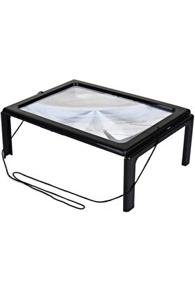 evimdeyokyok Yaşlılar Için A4 Boyutu Masa Tipi Işıklı Okuma Büyüteç Th-275205b Tdrtr