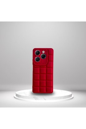 Evimdeyokyok İnfinix Hot 40 Uyumlu Silikon Madlen Case Kırmızı