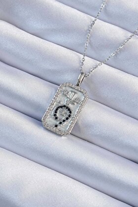 Tj 316L Çelik Zincir Gümüş Renk Zirkon Taşlı Minimal Papatya Figürlü Tarot Kolye Tj-Bko9224