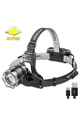 evimdeyokyok PeakStar PS-8002 Sensörlü Zoomlu Profesyonel Şarjlı Kafa Lambası