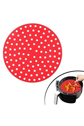 Go İthalat Renkli̇ Isıya Dayanıklı Yıkanılabi̇li̇r Si̇li̇kon Fırın Ve Ai̇rfryer Yuvarlak Pi̇şi̇rme Matı 23 Cm (4130)