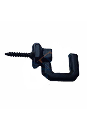 evimdeyokyok Vidalı Kanca, Askı Büyük - 15x23mm, Siyah - 100 Adet