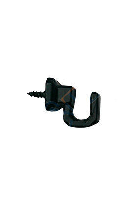 evimdeyokyok Vidalı Kanca, Askı Küçük - 15x18mm, Siyah - 100 Adet