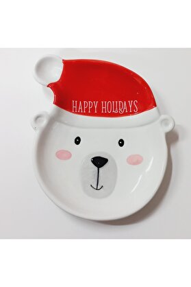 Kalıpcınızburada Noel Ayıcık Tabak Si̇li̇kon Kalıp -K7687