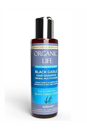 organic life Siyah Sarımsak Şampuanı Black Garlic Hair Shampoo 400 ML Paraben İçermez