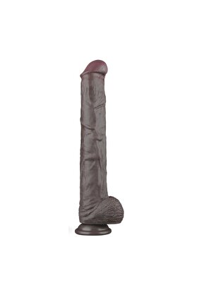 Meyrabest Lovetoy 37,5 Cm Çi̇ft Katmanlı Bükülebi̇li̇r Si̇li̇kon Peni̇s Xxl (Si̇yah) Di̇ldo
