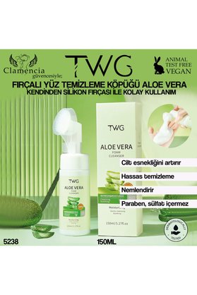 Twg Fırçalı Yüz Temizleme Köpüğü 150Ml Aloe Vera