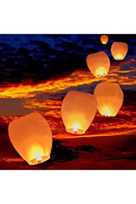 İRHANLAR Dilek Feneri Dilek Bolu Sky Lantern 10 Adet Parti Eğlence Sevgiliye Jest