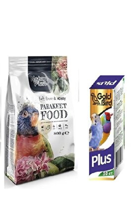 Nature Pareket Yemi̇̇ 800 Gr + Gold Bi̇̇rd Kafes Kuşlari̇ İçi̇̇n Multi̇̇vi̇̇tami̇̇n 50 Cc