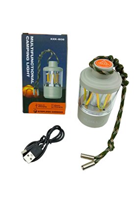 Go İthalat 3In1= Kamp Lambası - Fener - Powerbank Usb Şarj (4457)