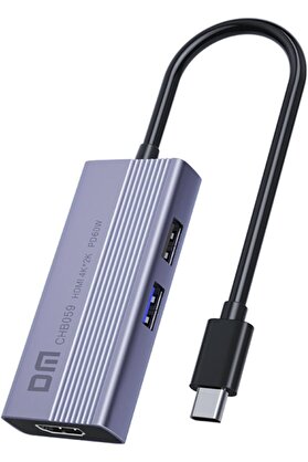 STOREMAX CHB059 Type-C to 4K HDMI 2*USB-A PD 60W SD ve Micro SD Kart Okuyucu Çoklayıcı Hub srht 266450