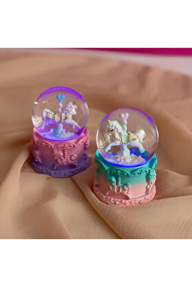 Evimdeyokyok Mini Boy Işıklı Unicorn Kar Küresi