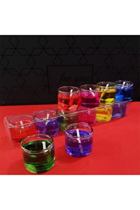 Evi̇mdeyokyok 6 Lı Jel Renkli̇ Mum