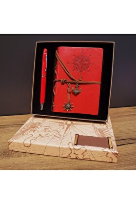 evimdeyokyok Pusula Tasarım Deri Defter Ve Dokunmatik Kalem