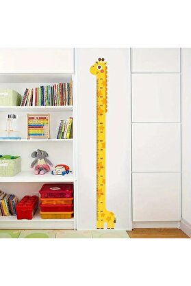 Evimdeyokyok Sevimli Sarı Zürafa Boy Ölçüsü Sticker