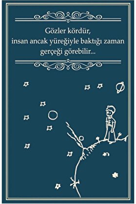 STOREMAX buybeam Kuşe Kağıt Duvar Posteri Gözler Kördür Insan Ancak Yüreğiyle Retro Drtr0048 polyrush 1063348