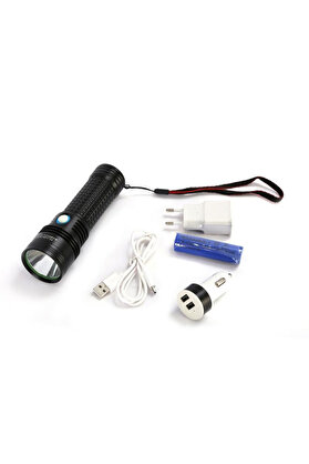evimdeyokyok Baretta TK92 2000 Lümen Amerikan L2 Led Profesyonel Şarjlı El Feneri