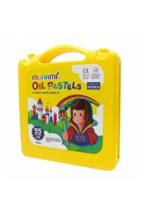 Monami 55+5 Renk Kutulu Pastel Boya Plastik Kutu