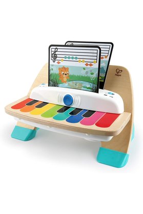 STOREMAX Einstein ve Hape Magic Touch Piyano Ahşap Müzikli Yürümeye Başlayan Oyuncağı, 6 Ay ve