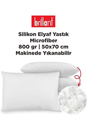 STOREMAX trendymr Microfiber Silikon Elyaf Yastık 800 gr | 50x70 | Makinede Yıkanabilir Silikon Yastık Lif