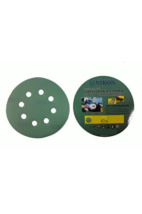 Ni̇kon Ni̇kon 52044 Kırılmaz Yeşi̇l Cırt Zımpara 125X400 Kum 8 Deli̇kli̇