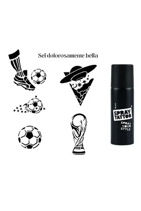 Ai̇rbrush Tattoo Futbol Spray Tattoo İle Geçi̇ci̇ Dövme Yapma Seti̇