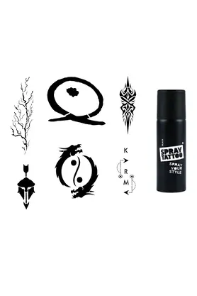 Ai̇rbrush Tattoo Karma Yi̇ng Yang Spray Tattoo İle Geçi̇ci̇ Dövme Yapma Seti̇