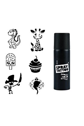 Ai̇rbrush Tattoo Çocuksu Modeller Spray Tattoo İle Geçi̇ci̇ Dövme Yapma Seti̇